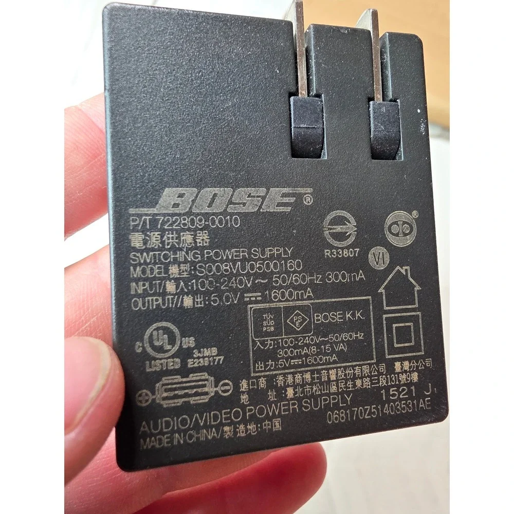 Bose S008VU0500160 USB Wall Charger Power Adapter 5V 1600mA 722809-0010 Black F2